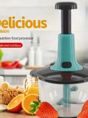 Multifunctional Manual Hand Push Chopper and Cutter For Vegetables & Meat 2L